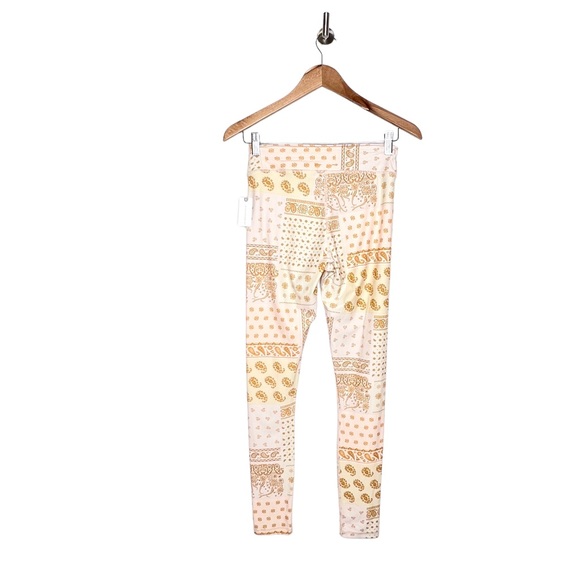 Anthropologie Womens The Upside Carmen Bandana Leggings Aztec Print Cream 8 - Picture 8 of 8
